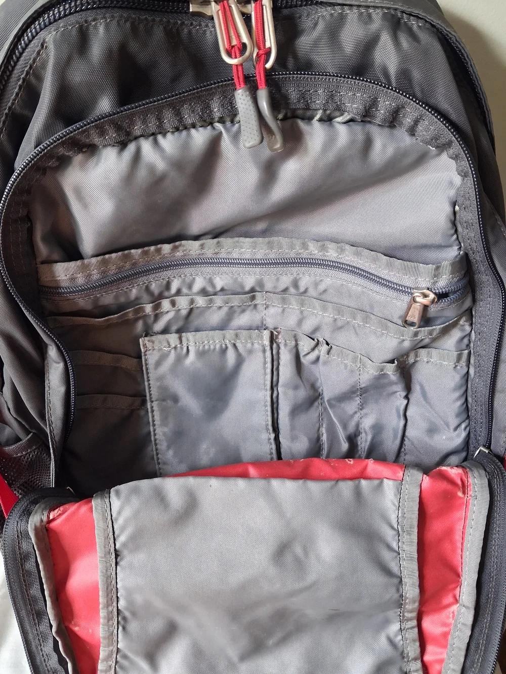 The North Face Red & Gray Recon Backpack Gorpcore